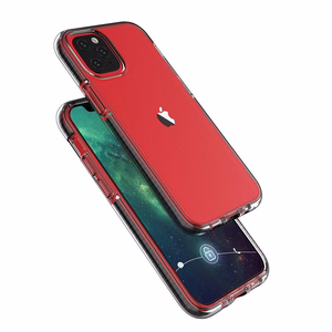 Spring Case caurspīdīgs TPU gēla aizsargapvalks ar krāsainu rāmi iPhone 13 mini dzeltens