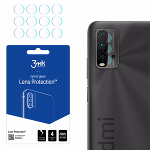 3MK FLEXIBLE GLASS LENS hibrīda stikls PROTECT XIAOMI REDMI 9T 4 gab. kamerai
