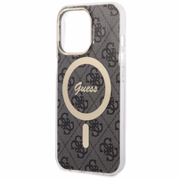 Guess GUHMP13LH4STK iPhone 13 Pro / 13 6.1" melns/melns cietais apvalks 4G MagSafe