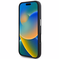 Karl Lagerfeld FW Metal Plate Magnētiskais iPhone 16 Plus viedtālruņa apvalks - melns