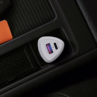 FORCELL F-ENERGY Carbon CC50-1A1C automašīnas lādētājs Type C + USB A PD QC3.0 3A 38W balts