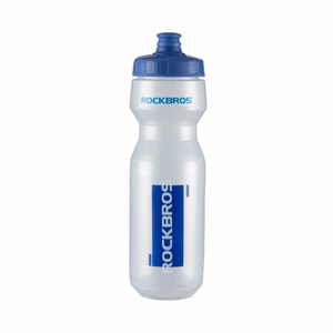 Rockbros 750 ml velosipēda pudele - caurspīdīga ar zilu iemuti