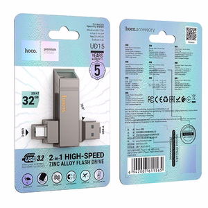 HOCO USB zibatmiņa USB A + USB C UD15 32GB USB3.2