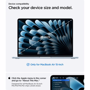 Spigen Urban Fit aizsargapvalks MacBook Air 15" 2023 / 2024 / 2025 / 2026 – pelēks