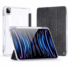 DUX DUCIS planšetdatora maciņš (m) UNID saliekams ar zīmuli uzglabāšanas vietu iPad Pro 11 (2024) melns