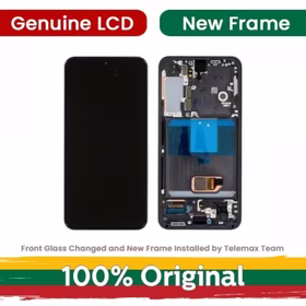 LCD ekrāns saderīgs ar Samsung S901 S22 ar rāmi zaļš (Atjaunots: Telemax)