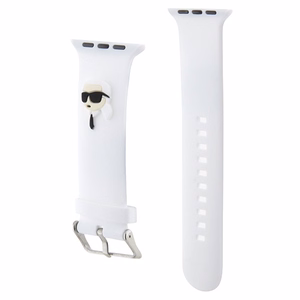 Karl Lagerfeld 3D резиновый ремешок Karl Head Apple Watch 38/40/41mm - белый