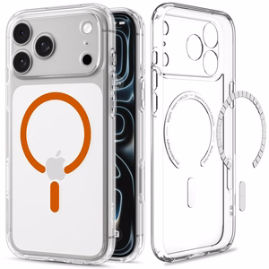 Spigen Ultra Hybrid MagSafe maciņš iPhone 18 Pro / 17 Pro, caurspīdīgs oranžs