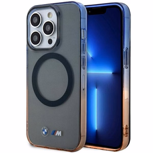 Apvalks BMW BMHMP14LHTGE iPhone 14 Pro 6.1" pelēks/pelēks cietais apvalks Gradients Buferis MagSafe