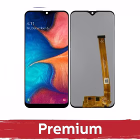 LCD Displejs Saderīgs ar Samsung A207 A20s Melns OEM