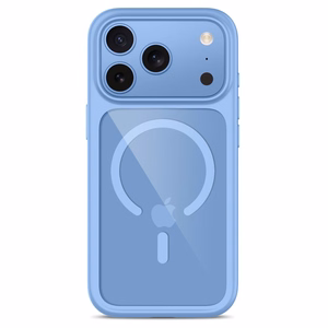 Tech-Protect MagOne CC MagSafe maciņš ar 2 rūdītiem stikliem, paredzēts iPhone 18 Pro / 17 Pro, caurspīdīgs zils