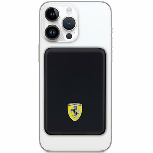 Внешний аккумулятор Ferrari Metal Logo MagSafe 15W 5000mAh - чёрный