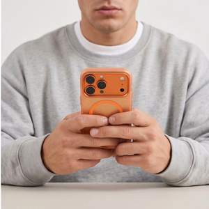 Tech-Protect MagZero MagSafe maciņš modelim iPhone 17 Pro / 18 Pro – matēts oranžs