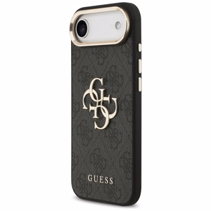 GUESS viedtālruņa apvalks IPHONE 17 Air GUHCP17M4GMGCGR (PU apvalks ar lielu 4G klasisko logotipu) zeltains melns
