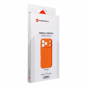 Maciņš iPhone 17 Pro Max / 18 Pro Max (zema kameras mala) Forcell F-Protect Rubber Premium, saderīgs ar MagSafe, oranžs