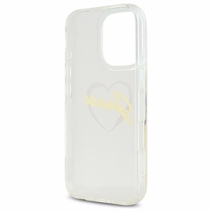 Guess IML Heart viedtālruņa apvalks iPhone 16 Pro - caurspīdīgs