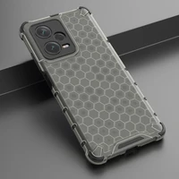 Honeycomb viedtālruņa apvalks Xiaomi Redmi Note 12 Pro+ bruņu hibrīda apvalks melns