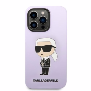 Karl Lagerfeld KLHCP14XSNIKBCU iPhone 14 Pro Max 6.7" kietais apvalks violetais Silikona Ikoniskais