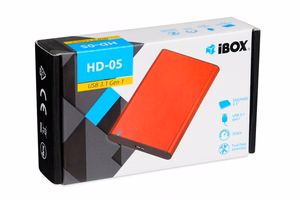 iBox HD-05 HDD/SSD korpuss sarkans 2,5"