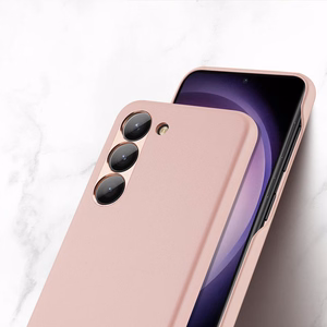 Dux Ducis Grit viedtālruņa apvalks Samsung Galaxy S23+ elegants apvalks no mākslīgās ādas rozā