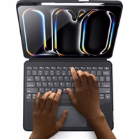 DUX DUCIS planšetdatora apvalks DK salokāms ar bezvadu tastatūru skirtas iPad Pro 13 (2024) - melns (m)