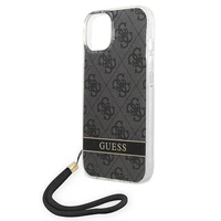 Guess GUOHCP14MH4STK iPhone 14 Plus 6.7 "melns / melns cietais apvalks 4G druka Siksna