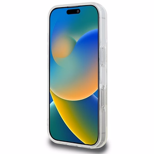 Guess IML Glitter Circle Magnētiskais apvalks iPhone 16 Pro Max - caurspīdīgs