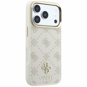 Guess Peony 4G Small Logo MagSafe maciņš iPhone 17 Pro Max / 18 Pro Max, bēšs