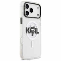 Karl Lagerfeld IML Karl Skice Logotips Magnētiskais viedtālruņa apvalks iPhone 17 Pro Max - caurspīdīgs