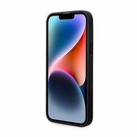 Viedtālruņa apvalks Ferrari FEHCP14MRBUK iPhone 14 Plus 6.7 melns ādas uzspiedums uz sāniem