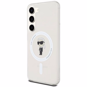 Karl Lagerfeld IML Ikonik magnētiskais viedtālruņa apvalks Samsung Galaxy S23 - caurspīdīgs