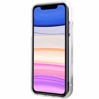 Karl Lagerfeld KLHCN61LNCHCS iPhone 11/XR sudraba/sudraba cietais apvalks Mirdzošs Choupette Galva