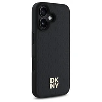 DKNY atkārtota raksta logotipa magnētiskais viedtālruņa apvalks iPhone 16 - melns