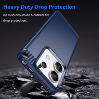 Oglekļa viedtālruņa apvalks, paredzēts Xiaomi Redmi Note 13 Pro – zils