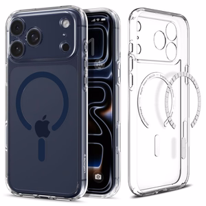 Чехол Spigen Ultra Hybrid MagSafe для iPhone 17 Pro Max - прозрачно-тёмно-синий