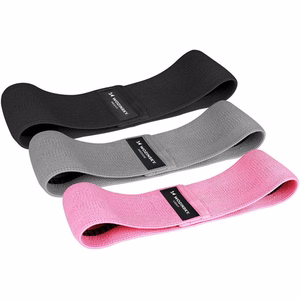 Wozinsky 3x auduma pretestības mini gumiju komplekts jogai, fitnesam un CrossFit vingrinājumiem (WFB-01)