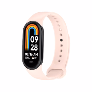 SILIKONA SIKSNIŅA MI BAND 8/M8 (1). GAIŠI ROZĀ