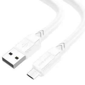 Borofone Kabelis BX81 Goodway - USB uz Micro USB - 2,4A 1 metrs balts