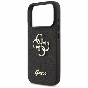 Guess Fixed Glitter Big 4G чехол для iPhone 17 Pro - чёрный