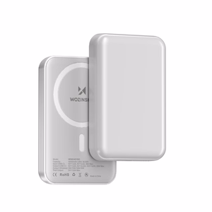 Wozinsky WRW349YWS 10000 mAh Magnētiskais Portatīvais lādētājs (m) - balts