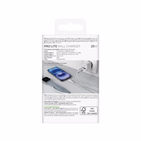 Puro PROLITE 25W USB-A / USB-C sienas lādētājs + USB-C - USB-C kabelis 1.2m - balts