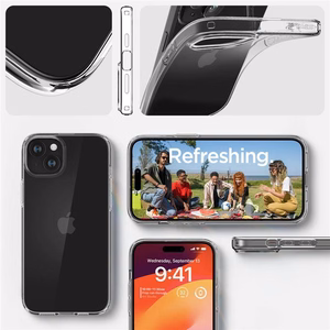 Viedtālruņa apvalks Spigen Liquid Crystal iPhone 15 Plus - caurspīdīgs (m)