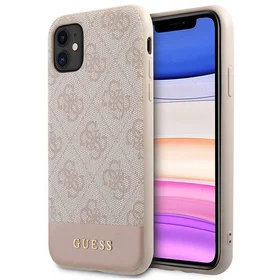 Guess 4G Stripe Collection viedtālruņa apvalks iPhone 11 / Xr 6.1" - Rozā