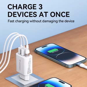 Wozinsky CWCUCW 30W USB-C 2x USB-A сетевое зарядное устройство - белый