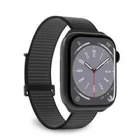 Puro Sport neilona siksniņa Apple Watch 42 / 44 / 45 / 49 mm – melnā krāsā