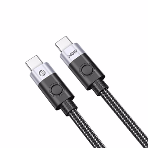 Orico CC240 USB-C–USB-C PD, 240 W, 480 Mbps kabelis, 1,5 m – melns
