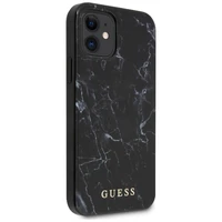 Guess Marble viedtālruņa apvalks iPhone 12 mini - melns