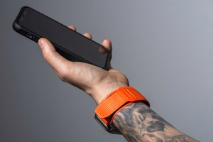 FORCELL F-DESIGN FA05 neilona siksniņa APPLE pulkstenim 38 / 40 / 41 mm oranža