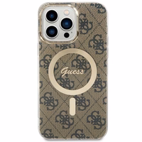Guess GUHMP14XH4STW iPhone 14 Pro Max 6.7" brūns cietais viedtālruņa apvalks 4G Magnētiskais