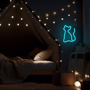 Neon LED Light CAT tirkīza NNE24 Neolia